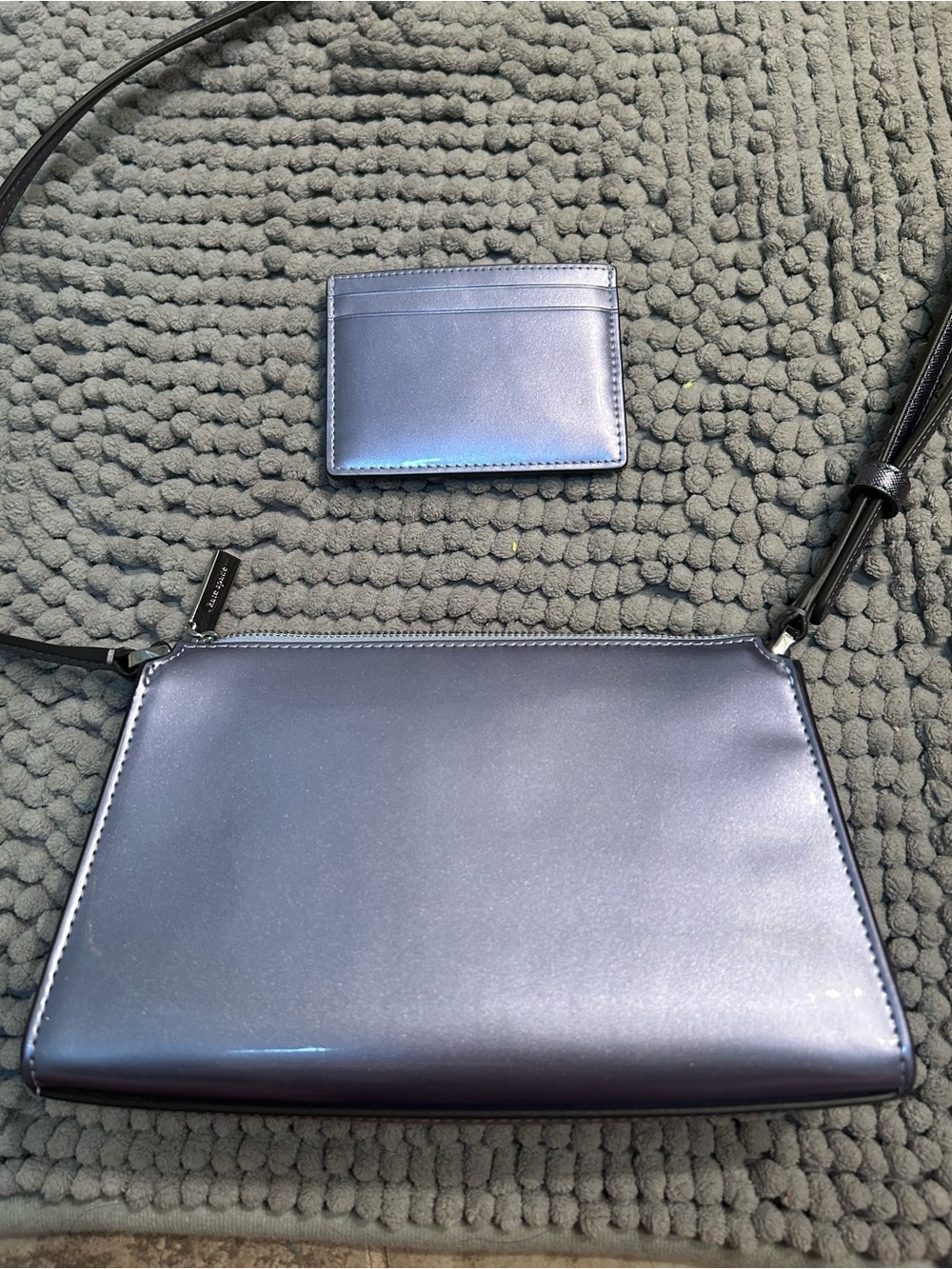 kate spade Iridescent Lavender-Blue Crossbody with Matching Card Holder - Picture 3 of 5